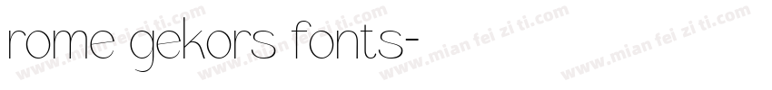 rome gekors fonts字体转换